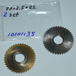 Frez tarczowy piłkowy 77x22x2,5 mm - 2 szt. HSS cięcie i frezowanie