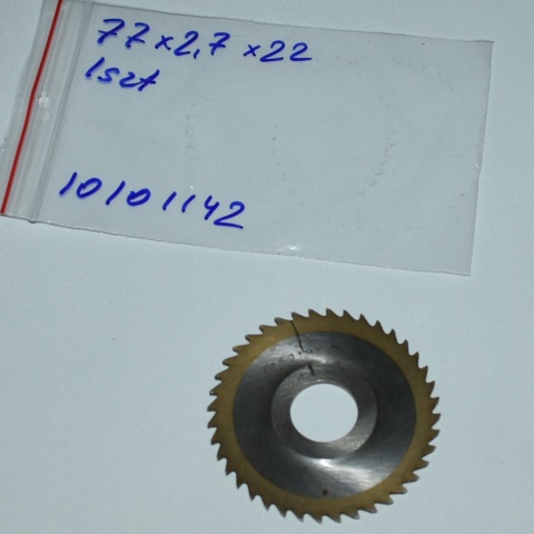 Frez tarczowy piłkowy 77x22x2,7 mm. HSS precyzyjne cięcie i frezowanie Frez tarczowy piłkowy 77x22x2,7 mm. HSS precyzyjne cięcie i frezowanie