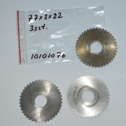 Frez tarczowy piłkowy 77x22x3,0 mm - 3 szt. HSS cięcie i frezowanie