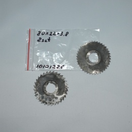 Frez tarczowy piłkowy 80x22x3,8 mm - 2 szt. HSS cięcie i frezowanie