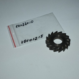 Frez tarczowy trzystronny 60x10x22 mm. HSS. DIN 885-B.