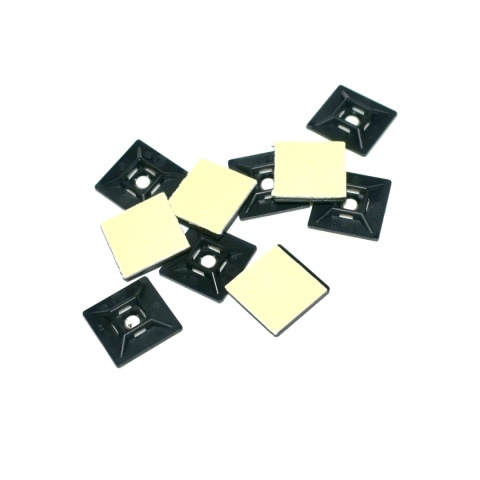 Element mocujący samoprzylepny do opasek kablowych 12,7x12,7 mm. UV BLACK Element mocujący samoprzylepny do opasek kablowych 12,7x12,7 mm. UV BLACK