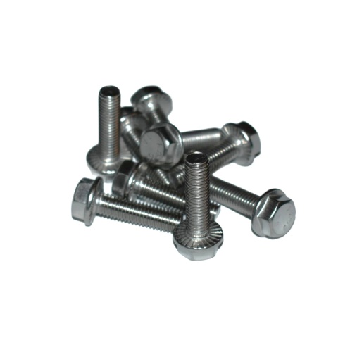 Nierdzewna śruba z kołnierzem ząbkowanym M10x30 A2 - 10 szt. DIN 6921. Nierdzewna śruba z kołnierzem ząbkowanym M10x30 A2 - 10 szt. DIN 6921.