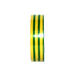 Taśma izolacyjna 19 mm * 0,13 mm * 20 m. Żólto-zielona.