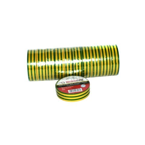 Taśma izolacyjna 19 mm * 0,13 mm * 20 m. Żólto-zielona. Taśma izolacyjna 19 mm * 0,13 mm * 20 m. Żólto-zielona.
