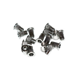 Nitonakrętka walcowa nierdzewna A2 M4x10. 20 szt. Zakres mocowania 0,3-3 mm