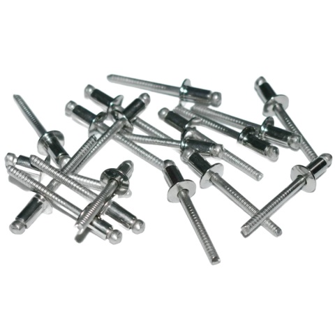 Nity zrywalne 3,2x6 A2 z łbem płaskim. 50 szt. Zakres zacisku: 1,5-3,5 mm. Nity zrywalne 3,2x6 A2 z łbem płaskim. 50 szt. Zakres zacisku: 1,5-3,5 mm.