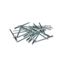 Nity zrywalne 4x10 Al/St z łbem płaskim. 50 szt. Zakres zacisku: 4-6,5 mm.