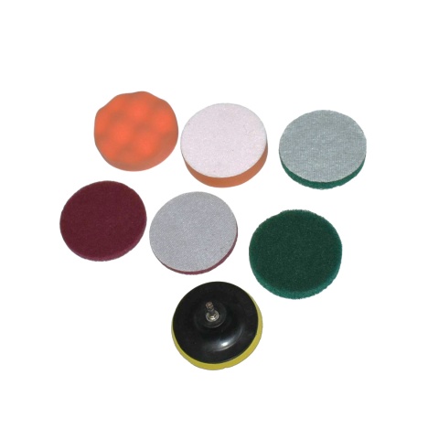 Zestaw do czyszczenia na wkrętarkę 100 mm - gąbki i nakładki 7 el. HEX 1/4" Zestaw do czyszczenia na wkrętarkę 100 mm - gąbki i nakładki 7 el. HEX 1/4"