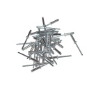 Nity zrywalne 3x14 Al/St z łbem płaskim. 50 szt. Zakres zacisku: 8,5-10,5 mm.
