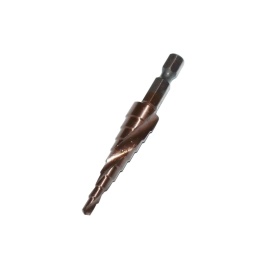 Wiertło spiralne stopniowe kobaltowe 4-12 mm. HSSCo - stożkowe, 9 stopni.
