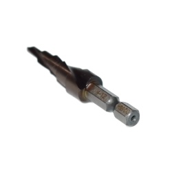 Wiertło spiralne stopniowe kobaltowe 4-12 mm. HSSCo - stożkowe choinkowe.