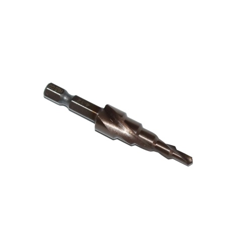 Wiertło spiralne stopniowe kobaltowe 4-12 mm. HSSCo - stożkowe choinkowe.