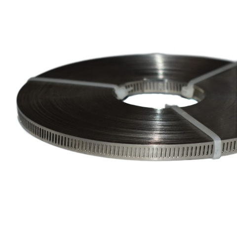 Taśma montażowa nierdzewna 25 m. rolka do opasek ślimakowych, do zacisków.