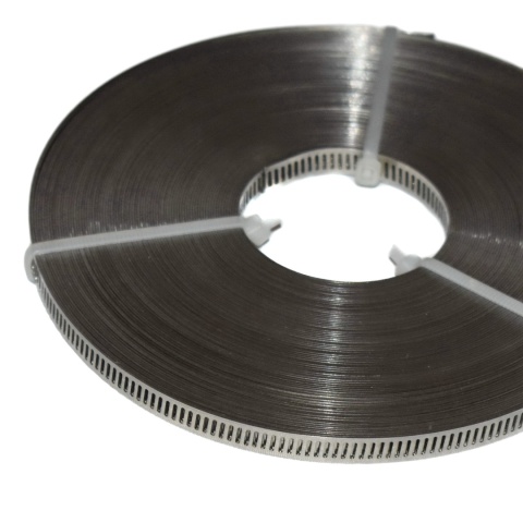 Taśma montażowa nierdzewna 25 m. rolka do opasek ślimakowych, do zacisków.