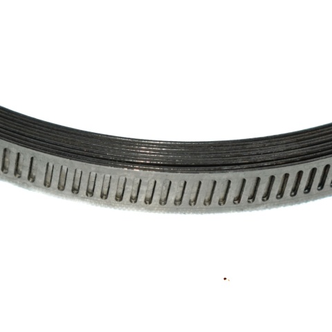 Taśma stalowa nierdzewna 8 mm - rolka 3 m do opasek ślimakowych i mocowań.