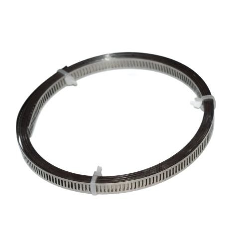 Taśma stalowa nierdzewna 8 mm - rolka 3 m do opasek ślimakowych i mocowań.