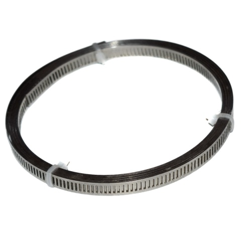 Taśma stalowa nierdzewna 8 mm - rolka 3 m do opasek ślimakowych i mocowań.