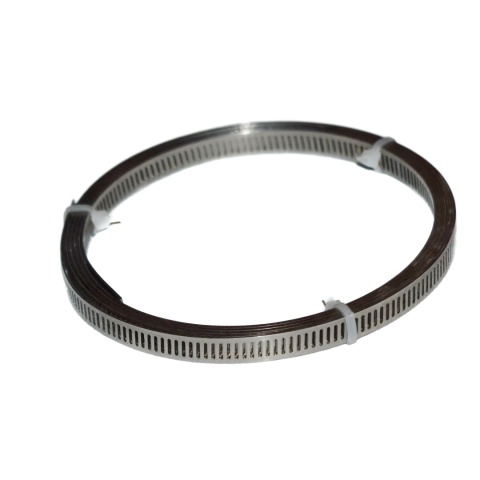 Taśma stalowa nierdzewna 8 mm - rolka 3 m do opasek ślimakowych i mocowań.