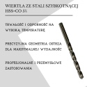 Wiertło kobaltowe do metalu, nierdzewki 12,8x145 mm. DIN338. HSS-Co.