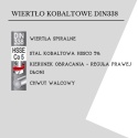 Wiertło kobaltowe do metalu, nierdzewki 12,8x145 mm. DIN338. HSS-Co.