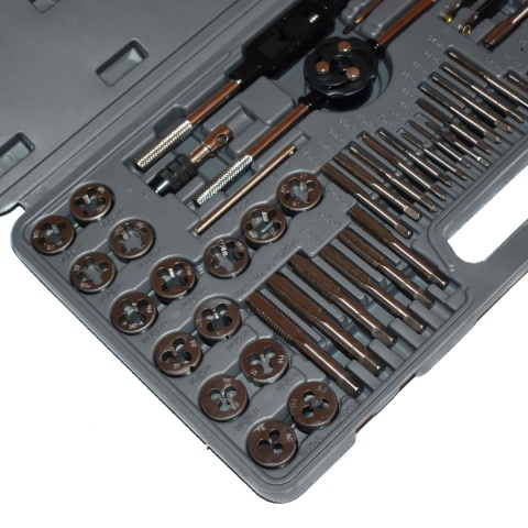 Zestaw gwintowników i narzynek 60 el. metryczne + UNC walizka
