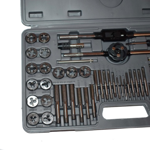 Zestaw gwintowników i narzynek 60 el. metryczne + UNC walizka