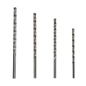 Zestaw wierteł do metalu HSS 3-4-5-6 mm, bardzo długie DIN 1869 - 4 szt.