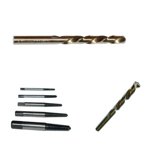 Zestaw wykrętaków M3-M18 + wiertła lewoskrętne HSS‑Co 1,5‑2-4-6-8-10 mm