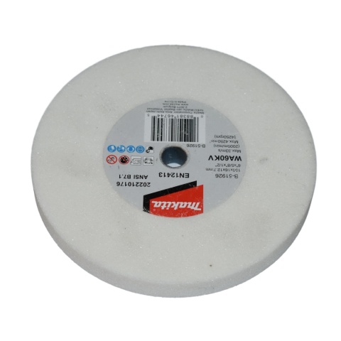 Ściernica płaska 150x16x12,7 mm. Tarcza szlifierska WA60K biała.