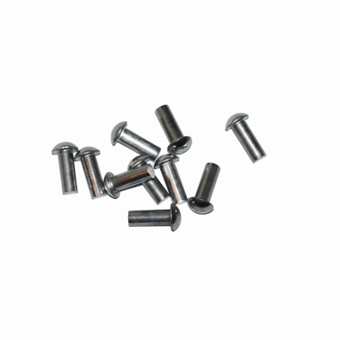 Nit aluminiowy z łbem kulistym 2x10 mm. DIN 660 - 10 szt do warsztatu, domu