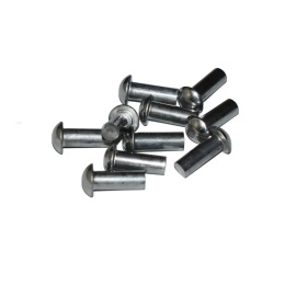 Nit aluminiowy z łbem kulistym 2x16 mm. DIN 660 - 10 szt. do konstrukcji Al