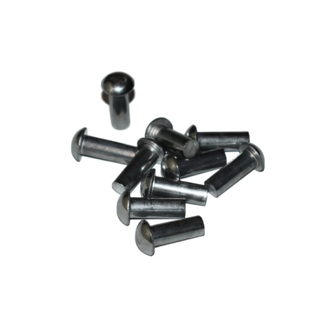 Nit aluminiowy z łbem kulistym 2x4 mm. DIN 660 - 10 szt. trwałe mocowanie