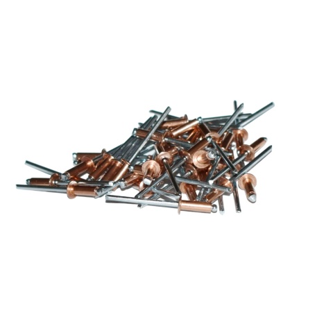 Nit zrywalny miedziano-stalowy 4x10 mm - 50 szt. Zakres zacisku: 5-7 mm.