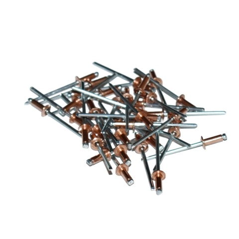 Nit zrywalny miedziano-stalowy 4x6 mm - 50 szt. Zakres zacisku: 2,5-3 mm.