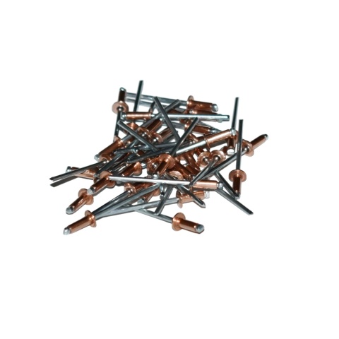 Nit zrywalny miedziano-stalowy 4x8 mm - 50 szt. Zakres zacisku: 3,5-5 mm.