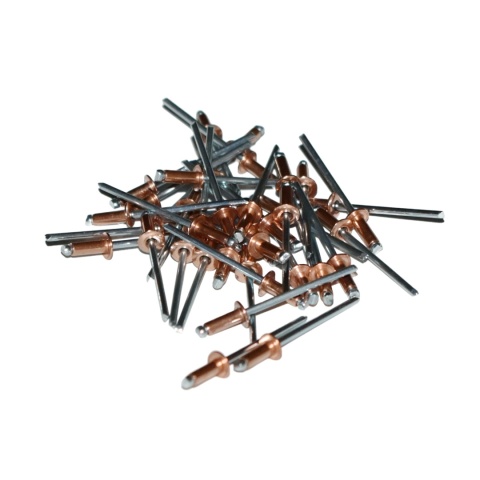 Nit zrywalny miedziano-stalowy 4x8 mm - 50 szt. Zakres zacisku: 3,5-5 mm.