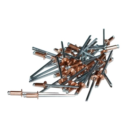 Nit zrywalny miedziano-stalowy 4x8 mm - 50 szt. Zakres zacisku: 3,5-5 mm.