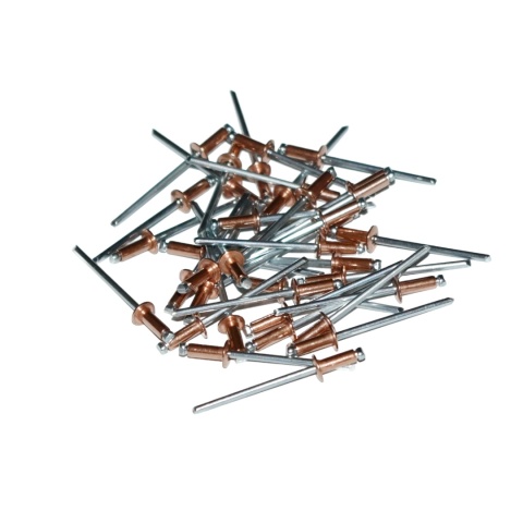 Nit zrywalny miedziano-stalowy 4x8 mm - 50 szt. Zakres zacisku: 3,5-5 mm.