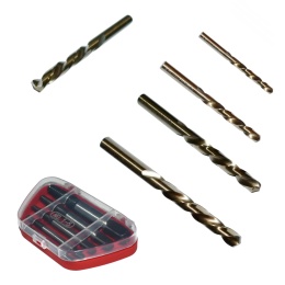 Zestaw wykrętaków M3-M18 + wiertła lewoskrętne HSS‑Co 2-4-6-8-10 mm