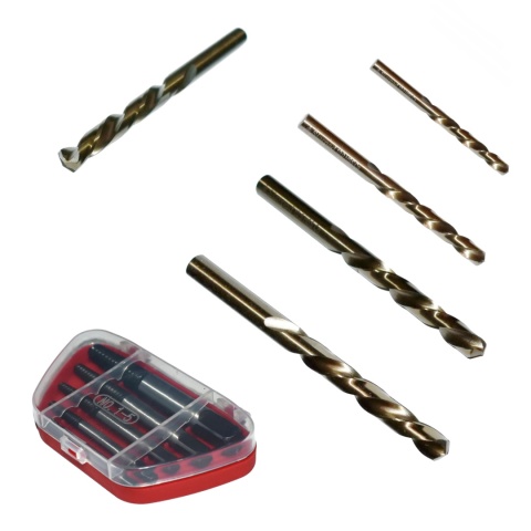 Zestaw wykrętaków M3-M18 + wiertła lewoskrętne HSS‑Co 2-4-6-8-10 mm