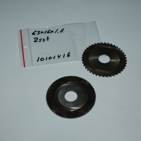 Frez tarczowy piłkowy 63x16x1,8 mm - 2 szt. HSS cięcie i frezowanie Frez tarczowy piłkowy 63x16x1,8 mm - 2 szt. HSS cięcie i frezowanie