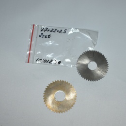 Frez tarczowy piłkowy 77x22x2,5 mm - 2 szt. HSS cięcie i frezowanie