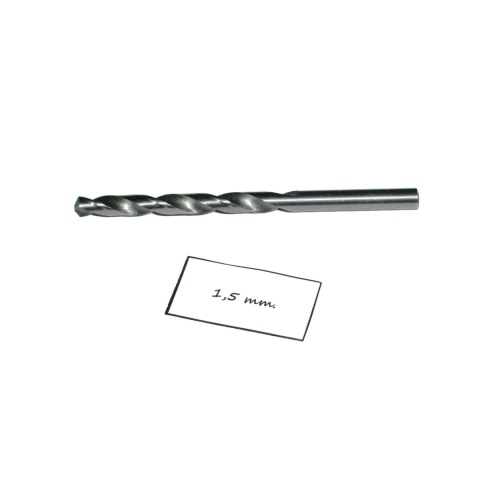 Wiertło spiralne precyzyjne 1,50 mm. DIN338. Mikrowiertło do metalu. HSS.