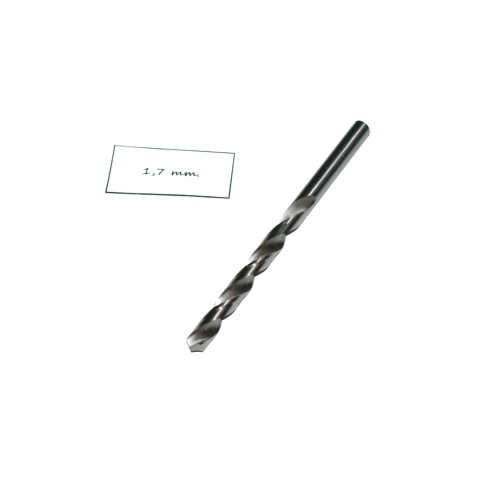 Wiertło spiralne precyzyjne 1,70 mm. DIN338. Mikrowiertło do metalu. HSS.