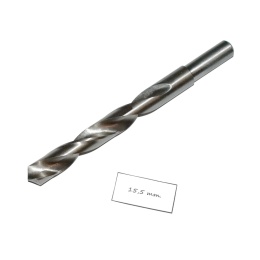 Wiertło spiralne walcowe 15,50 mm. DIN338 HSS. Do metalu, drewna i plastiku