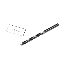 Wiertło spiralne walcowe 3,00 mm. DIN338 HSS. Do metalu, drewna i plastiku.
