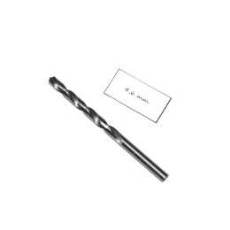 Wiertło spiralne walcowe 4,60 mm. DIN338 HSS. Do metalu, drewna i plastiku.
