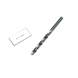 Wiertło spiralne walcowe 4,70 mm. DIN338 HSS. Do metalu, drewna i plastiku.