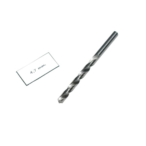 Wiertło spiralne walcowe 4,70 mm. DIN338 HSS. Do metalu, drewna i plastiku.